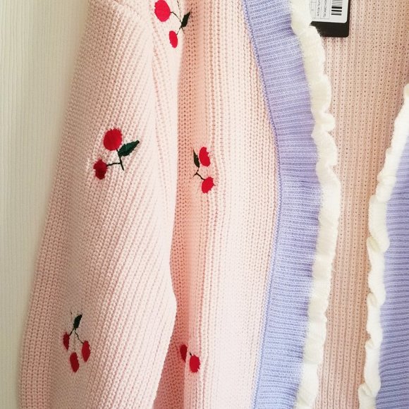 Cherries Anyone? Kawaii Cute Light Cherry Cardigan - Picture 2 of 4